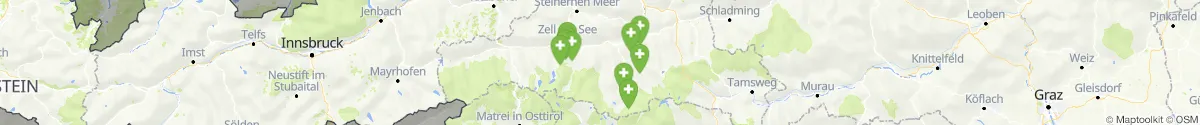 Kartenansicht für Apotheken-Notdienste in der Nähe von Rauris (Zell am See, Salzburg)